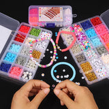 DIY Jewelry Making Kit Polymer Clay Beads Letters Acrylic Shell Pearl Charms