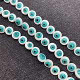 Shell Eye Beads Evil Eye Charms Freshwater Beads DIY Jewelry Making