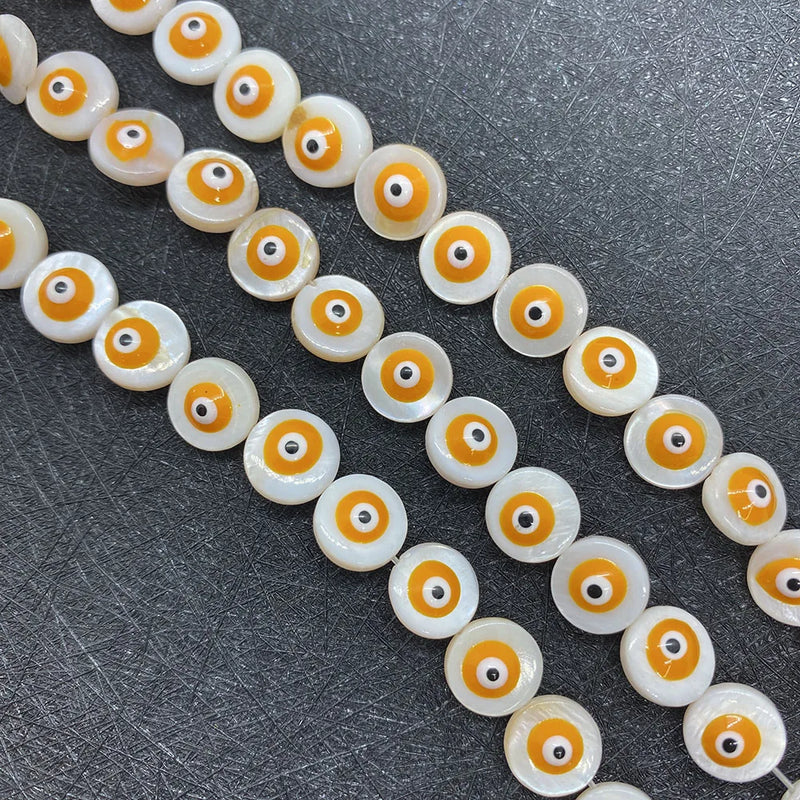 Shell Eye Beads Evil Eye Charms Freshwater Beads DIY Jewelry Making
