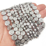 Silver Hematite Stone Rose Flower Spacer Beads 6/8/10MM