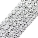 Silver Hematite Stone Rose Flower Spacer Beads 6/8/10MM
