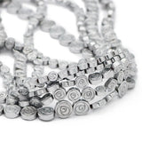 Silver Hematite Stone Rose Flower Spacer Beads 6/8/10MM