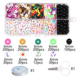 Acrylic English Letters Beads Box Kit with Tools for DIY Bracelet Making