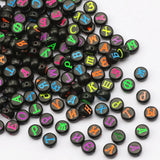 4x7mm Digital Number Acrylic Beads DIY Jewelry Making Supplies
