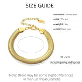 Flat Snake Bone Chain Bracelet Titanium Steel Does Not Fade Metal Texture