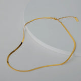 925 Silver Snake Chain Choker Women Necklace