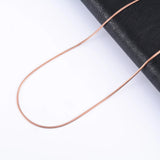 Stainless Steel Snake Chain Necklace Rose Plated Choker
