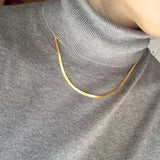 Stainless Steel Blade Chain Choker Necklace for Women Men