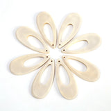 Teardrop Shape 62x27mm Wooden Pendants for DIY Jewelry Making