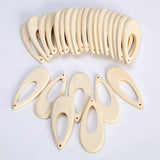 Teardrop Shape 62x27mm Wooden Pendants for DIY Jewelry Making
