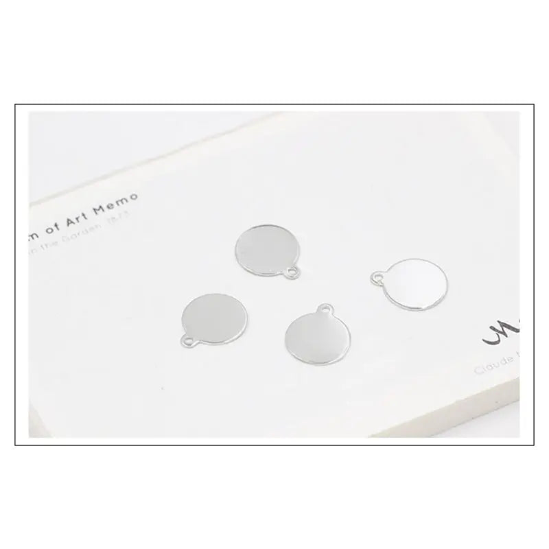 Copper Disc Earring Pendant DIY Jewelry Accessories 12pcs