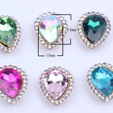 Flatback Claw Rhinestones 10x14mm 200pcs Sew On Tear Crystals for Clothes