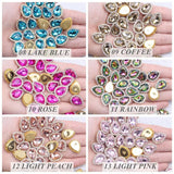 Flatback Claw Rhinestones 10x14mm 200pcs Sew On Tear Crystals for Clothes