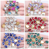Flatback Claw Rhinestones 10x14mm 200pcs Sew On Tear Crystals for Clothes