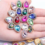 Flatback Claw Rhinestones 10x14mm 200pcs Sew On Tear Crystals for Clothes
