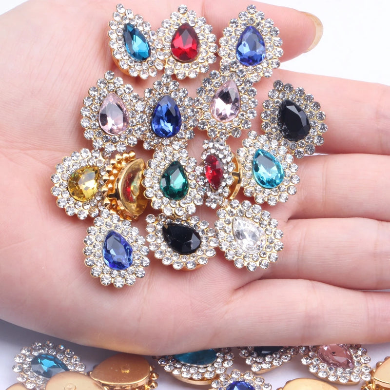 Flatback Claw Rhinestones 7x10mm 200pcs Sewing Crystals Stones