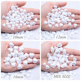 Heart Shape Flatback Half Pearls 10mm 12mm 16mm Ivory Resin Pearls