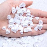 Heart Shape Flatback Half Pearls 10mm 12mm 16mm Ivory Resin Pearls