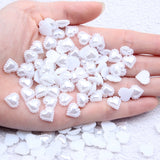 Heart Shape Flatback Half Pearls 10mm 12mm 16mm Ivory Resin Pearls