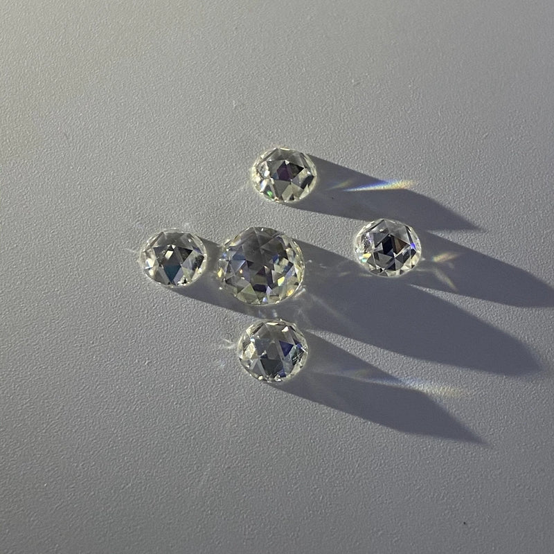 Flatback Round Synthetic Moissanite Diamond for Jewelry Making