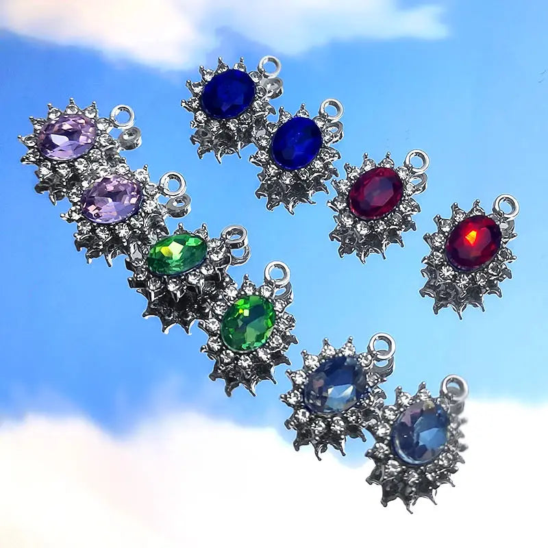 10Pcs DIY Multicolor Rhinestones for Earrings Necklaces