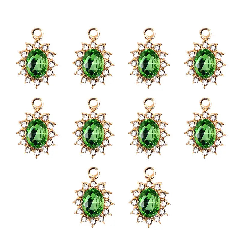 10Pcs DIY Multicolor Rhinestones for Earrings Necklaces