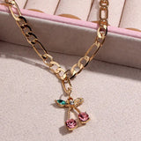 Crystal Cherry Anklet Set for Women Sweet Fruit Foot Bracelet Gift