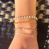 4Pcs Rhinestone Tennis Chain Bracelets for Women