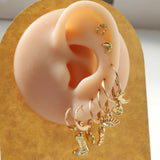 9Pcs Heart Pearl Geometric Earrings Set