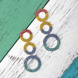 Boho Charm Crystal Dangle Earrings Geometric Fringed Drop Earring