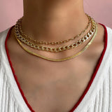 Multi-layer Snake Chain Choker Necklace Punk Jewelry