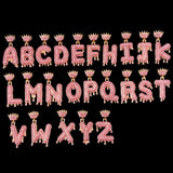 26 Letter Initial Anklets for Women Pink Crystal Alphabet Anklet Bracelet