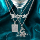Butterfly Crystal Chain Necklace Choker Multilayer Babygirl Letter Cross Pendant