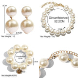 Simulated Pearl Drop Earrings Wedding Bridal Jewelry Accessory