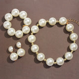 Simulated Pearl Drop Earrings Wedding Bridal Jewelry Accessory