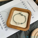 Natural Jade and Crystal Grape Couple Bracelet