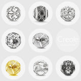 925 Silver Fleur-de-lis Lily Charm Beads