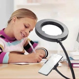 Flexible Magnifier Clip Lamp 10x Magnification Desk Lamp