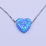 Silver Opal Stone Necklace for Women