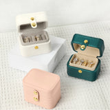 Portable Jewelry Box for Women Girls Travel Ring Earrings Organizer Mini Case
