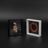 Floating Jewelry Display Case Plastic Frame Elastic Membrane 11*11cm