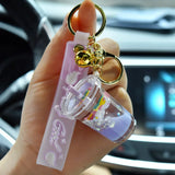 Liquid Pearl Unicorn Glitter Keychain Bag Pendant Gift