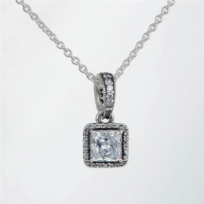 Floating Locket Necklace 925 Sterling Silver Women Fine Jewelry
