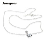 Floating Locket Necklace 925 Sterling Silver Women Fine Jewelry