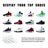 Clear Acrylic Floating Shoe Display Shelves - Wall Mount Showcase Sneaker