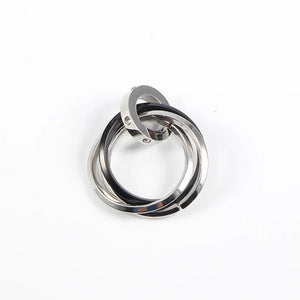 Stainless Steel Three Rings Necklace Pendant Charms for Bracelet Making