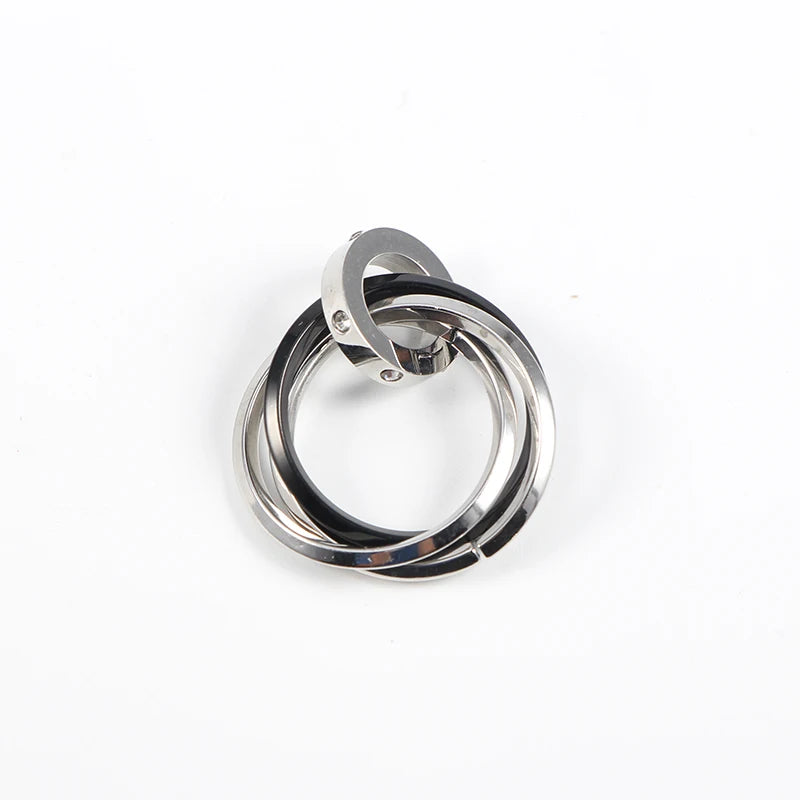 Stainless Steel Three Rings Necklace Pendant Charms for Bracelet Making