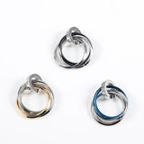 Stainless Steel Three Rings Necklace Pendant Charms for Bracelet Making