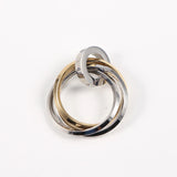Stainless Steel Three Rings Necklace Pendant Charms for Bracelet Making