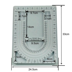 Flocked Bead Board Jewelry Making Measuring Tool DIY Organizer
